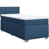 Image de vidaXL Lit boxspring avec matelas bleu 90x190 cm Tissu
