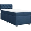 Image de vidaXL Lit boxspring avec matelas bleu 90x190 cm Tissu