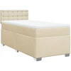 Image de vidaXL Lit boxspring avec matelas Crème 90x190 cm Tissu