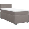 Image de vidaXL Lit boxspring avec matelas Taupe 90x200 cm Tissu