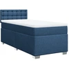 Image de vidaXL Lit boxspring avec matelas bleu 100x200 cm Tissu