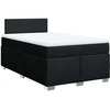 Image de vidaXL Lit boxspring avec matelas noir 120x190 cm Tissu