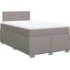 Image de vidaXL Lit Boxspring avec matelas Taupe 120x190 cm Tissu