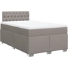 Image de vidaXL Lit Boxspring avec matelas Taupe 120x190 cm Tissu