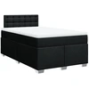 Image de vidaXL Lit boxspring avec matelas noir 120x200 cm Tissu