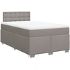 Image de vidaXL Lit Boxspring avec matelas Taupe 120x200 cm Tissu