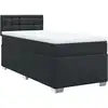 Image de vidaXL Lit boxspring avec matelas noir 80x200 cm similicuir