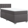 Image de vidaXL Lit boxspring avec matelas Gris 80x200 cm similicuir