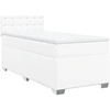 Image de vidaXL Lit boxspring avec matelas blanc 90x190 cm similicuir