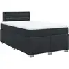 Image de vidaXL Lit boxspring avec matelas noir 120x200 cm similicuir