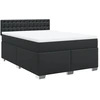 Image de vidaXL Lit boxspring avec matelas noir 140x200 cm similicuir