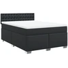 Image de vidaXL Lit boxspring avec matelas noir 160x200 cm similicuir
