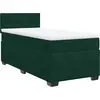 Image de vidaXL Lit boxspring avec matelas vert foncé 80x200 cm velours