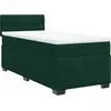 Image de vidaXL Lit boxspring avec matelas vert foncé 80x200 cm velours