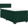 Image de vidaXL Lit boxspring avec matelas vert foncé 80x200 cm velours
