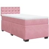 Image de vidaXL Lit boxspring avec matelas rose 80x200 cm velours