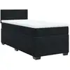 Image de vidaXL Lit boxspring avec matelas noir 90x190 cm velours