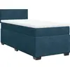 Image de vidaXL Lit boxspring avec matelas bleu foncé 90x190 cm velours