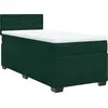 Image de vidaXL Lit boxspring avec matelas vert foncé 90x190 cm velours