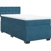 Image de vidaXL Lit boxspring avec matelas bleu foncé 90x190 cm velours