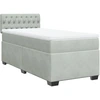 Image de vidaXL Lit boxspring avec matelas gris clair 90x190 cm velours