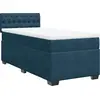 Image de vidaXL Lit boxspring avec matelas bleu foncé 90x190 cm velours