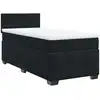 Image de vidaXL Lit boxspring avec matelas noir 90x190 cm velours