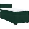 Image de vidaXL Lit boxspring avec matelas vert foncé 90x190 cm velours