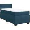 Image de vidaXL Lit boxspring avec matelas bleu foncé 90x190 cm velours