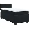 Image de vidaXL Lit boxspring avec matelas noir 90x200 cm velours