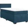 Image de vidaXL Lit boxspring avec matelas bleu foncé 90x200 cm velours