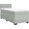Image de vidaXL Lit boxspring avec matelas gris clair 90x200 cm velours
