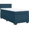 Image de vidaXL Lit boxspring avec matelas bleu foncé 90x200 cm velours