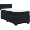 Image de vidaXL Lit boxspring avec matelas noir 90x200 cm velours