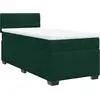 Image de vidaXL Lit boxspring avec matelas vert foncé 90x200 cm velours
