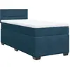 Image de vidaXL Lit boxspring avec matelas bleu foncé 90x200 cm velours
