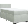 Image de vidaXL Lit boxspring avec matelas gris clair 100x200 cm velours