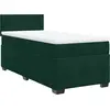 Image de vidaXL Lit boxspring avec matelas vert foncé 100x200 cm velours