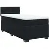 Image de vidaXL Lit boxspring avec matelas noir 100x200 cm velours