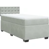 Image de vidaXL Lit boxspring avec matelas gris clair 100x200 cm velours