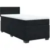 Image de vidaXL Lit boxspring avec matelas noir 100x200 cm velours