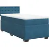 Image de vidaXL Lit boxspring avec matelas bleu foncé 100x200 cm velours