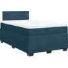 Image de vidaXL Lit boxspring avec matelas bleu foncé 120x190 cm velours