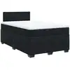 Image de vidaXL Lit boxspring avec matelas noir 120x190 cm velours
