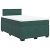 Image de vidaXL Lit boxspring avec matelas vert foncé 120x190 cm velours