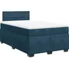Image de vidaXL Lit boxspring avec matelas bleu foncé 120x190 cm velours