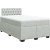 Image de vidaXL Lit boxspring avec matelas gris clair 120x190 cm velours
