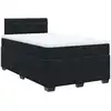 Image de vidaXL Lit boxspring avec matelas noir 120x190 cm velours