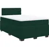 Image de vidaXL Lit boxspring avec matelas vert foncé 120x190 cm velours