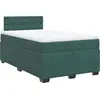 Image de vidaXL Lit boxspring avec matelas vert foncé 120x190 cm velours
